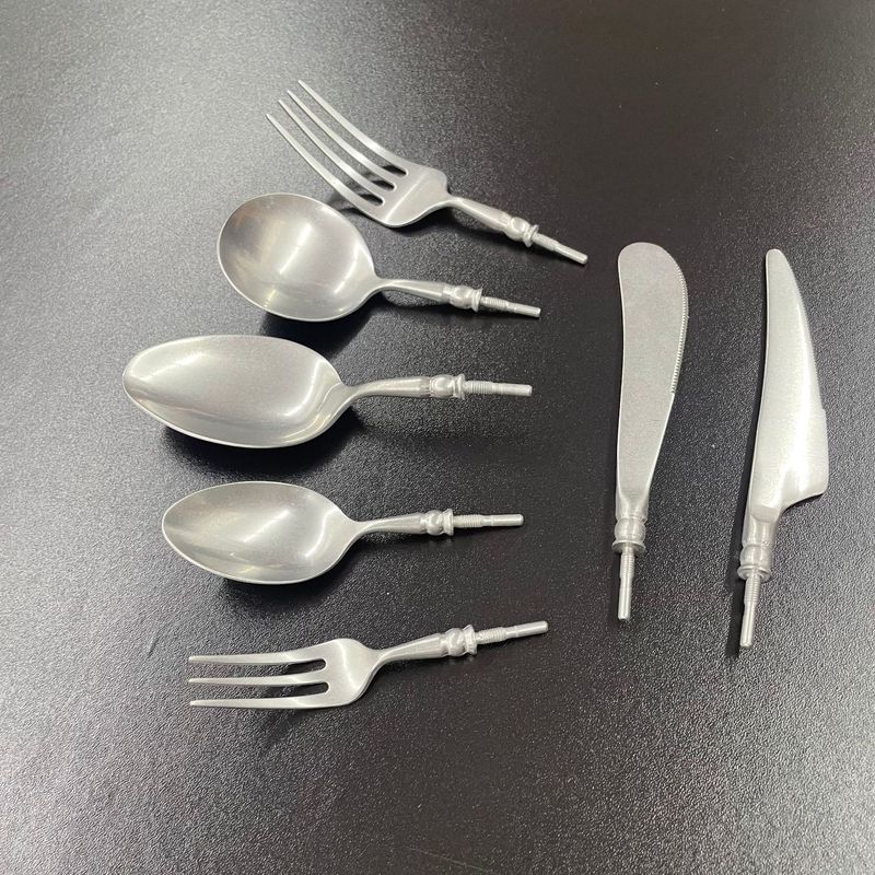 耐用复古工艺精细品质五金头百搭风格304不锈钢半成品刀叉勺配件|undefined