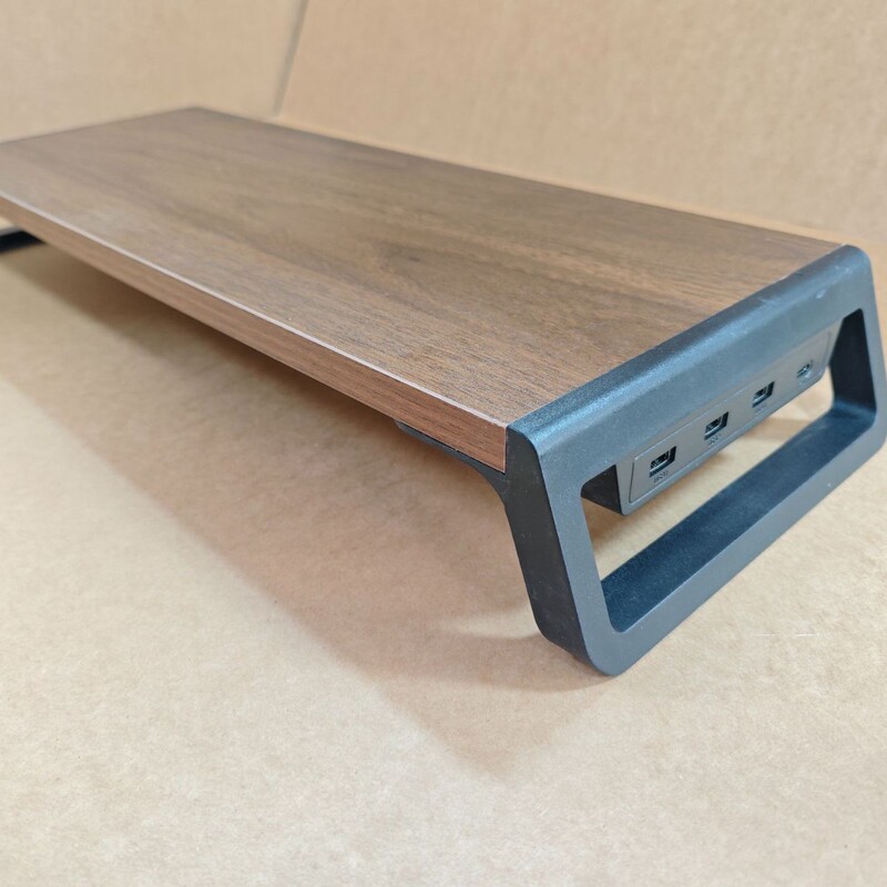 シンプルで厚みのあるコンピューターモニター高さ調整スタンド、USBインターフェース付き、オフィス用コンピューターモニター昇降デスク|undefined