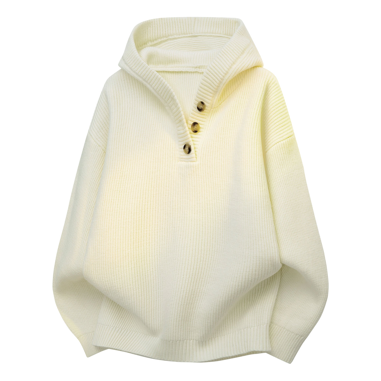 Explosiones transfronterizas de tamaño europeo suéter de punto con capuzas hombre flojo viento medio abierto botón fábrica de marea al por mayor