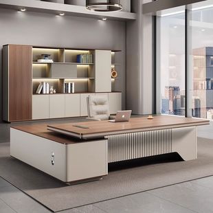 Boss Table Modern Light Luxury Leader Desk Manager Supervisor Desk Office Table and Chair Combination Fashionable Simple