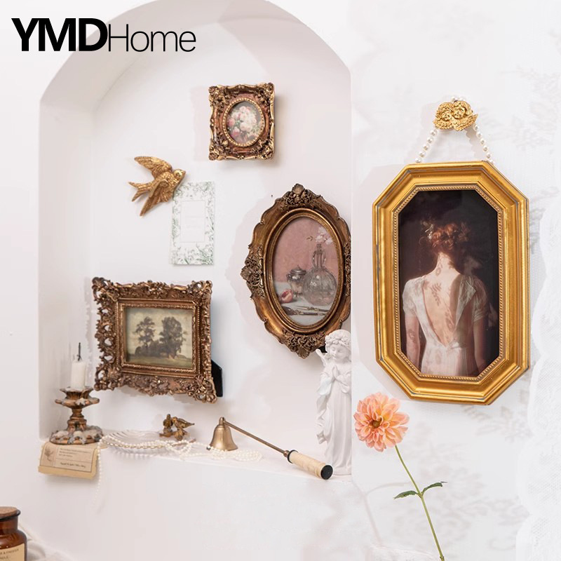 European Resin Photo Frame Ins Style Resin Ornaments Wall Hanging Wedding Wedding Photo Frame Wall Hanging Decoration