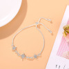 Zirconium, bracelet, small design accessory, flowered, internet celebrity, Korean style, simple and elegant design