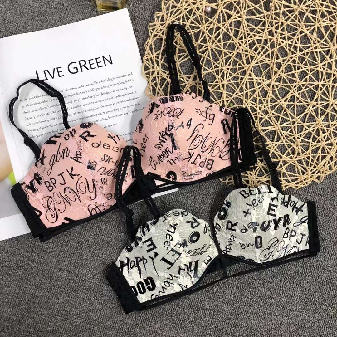 Filipina brillante ropa interior sin costuras de espesor medio de alta calidad push up multi-color multi-tamaño sujetador inalámbrico al por mayor