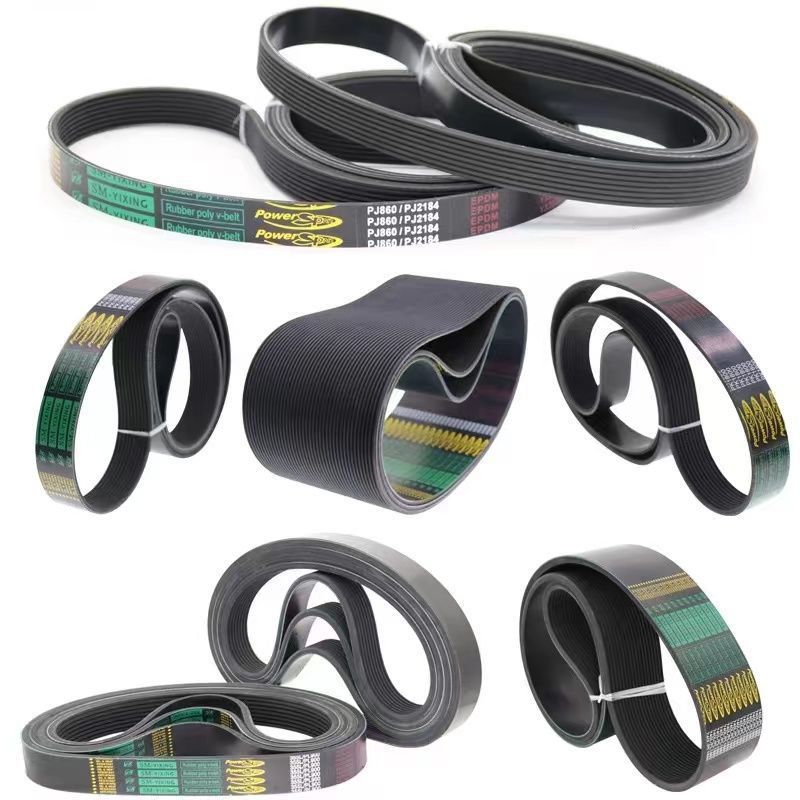黑色橡胶PLHPJKM工业多楔带多沟带PU聚氨酯同步牵引传动皮带