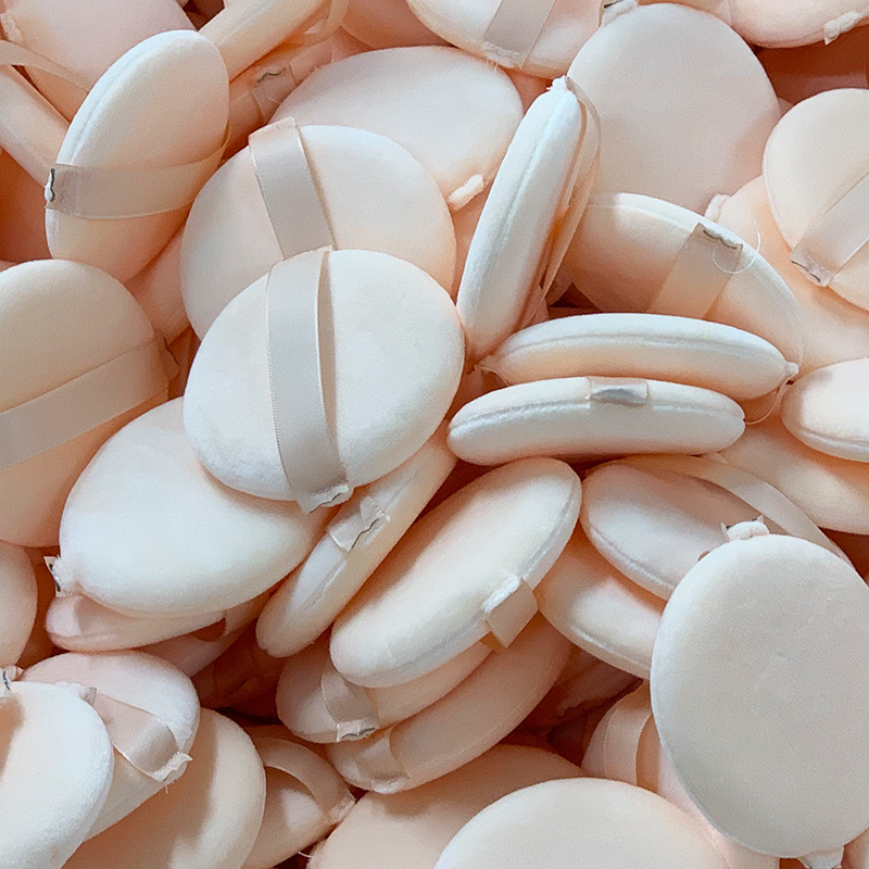 Polvo suelto Puff miel en polvo puff maquillaje ante Gran tamaño pequeño polvo puff gancho redondo mano talco en polvo para artista de maquillaje de estudio