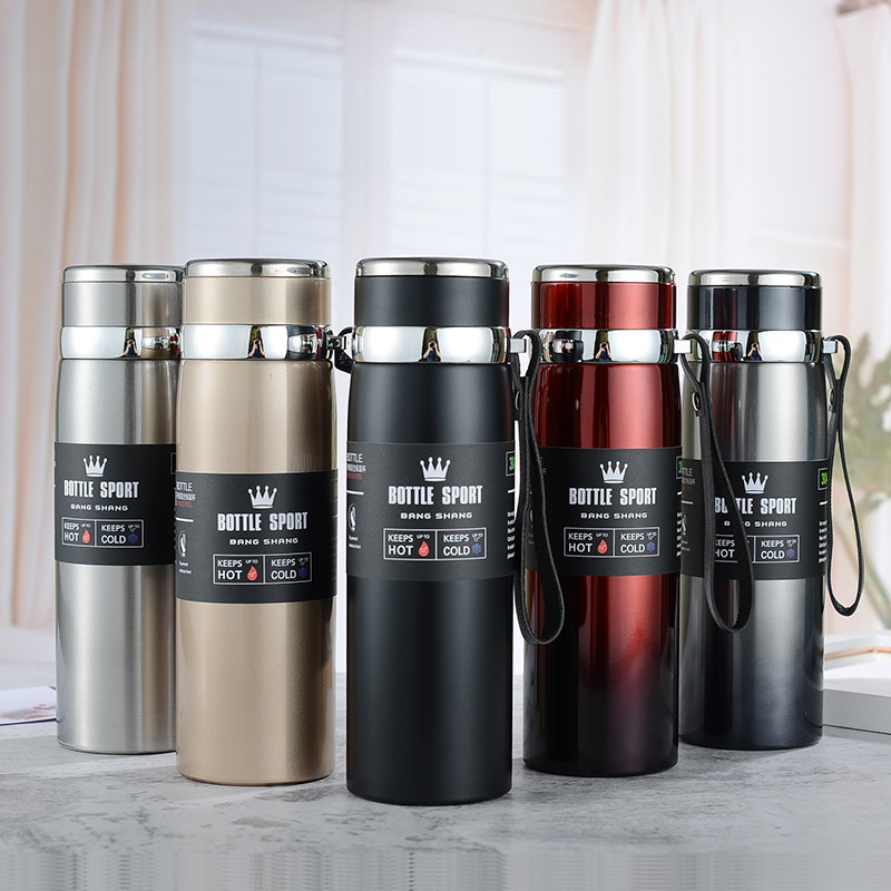 Light Luxury and High-End Water Cup 316 Stainless Steel Portable Coffee Cup Large Capacity High-Value Niche Insulated Water Kettle
