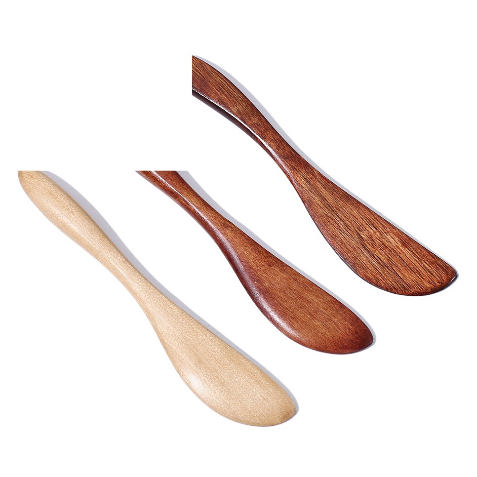 Wooden Western knife Japanese butter knife hand-polished nanmu breakfast jam knife mask wooden knife tableware wholesale