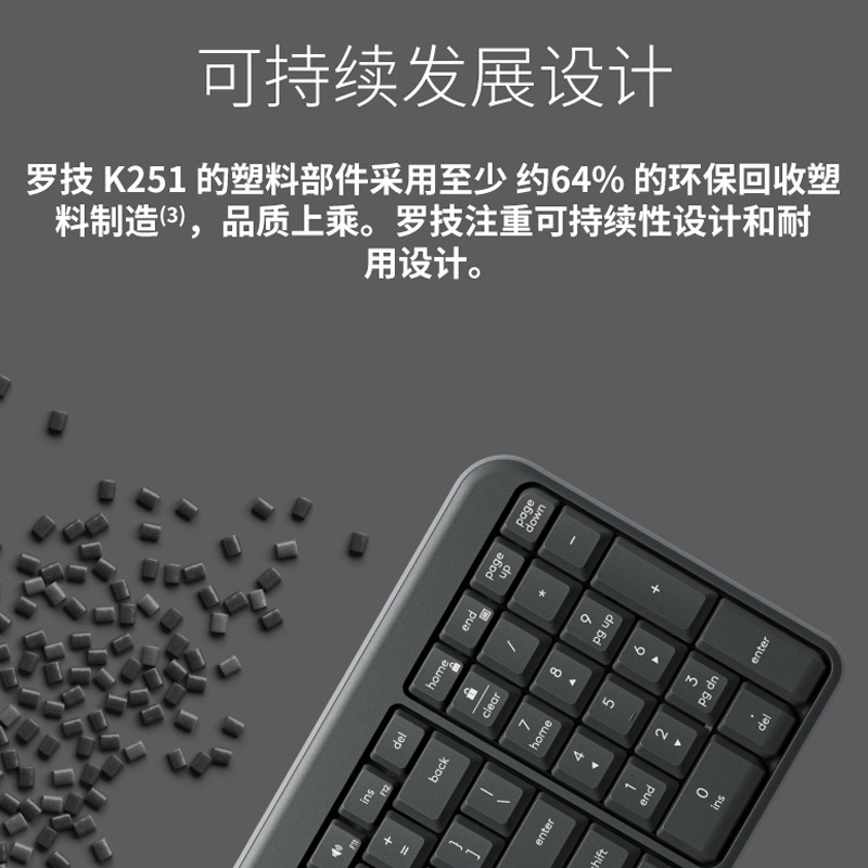 拆封罗技K251无线键盘蓝牙便携台式电脑笔记本鼠标套装办公商务|undefined