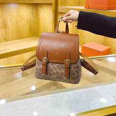 復古雙肩包包女2023新款時尚輕便女休閒背包旅行包百搭學生書包潮