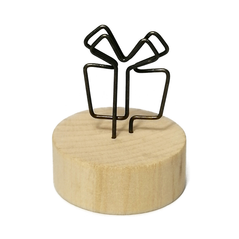 Creativo lindo Mensaje de madera titular de escritorio vertical nota mensaje clip de fotos escritorio vertical titular de la tarjeta de visita Decoración