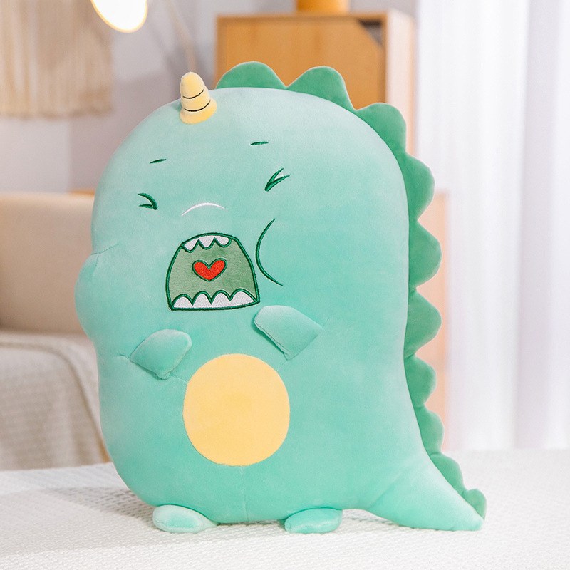 Linda muñeca de dinosaurio Niño pequeño juguete de peluche Regalo de Cumpleaños muñeca para dormir pareja divertida almohada Ragdoll