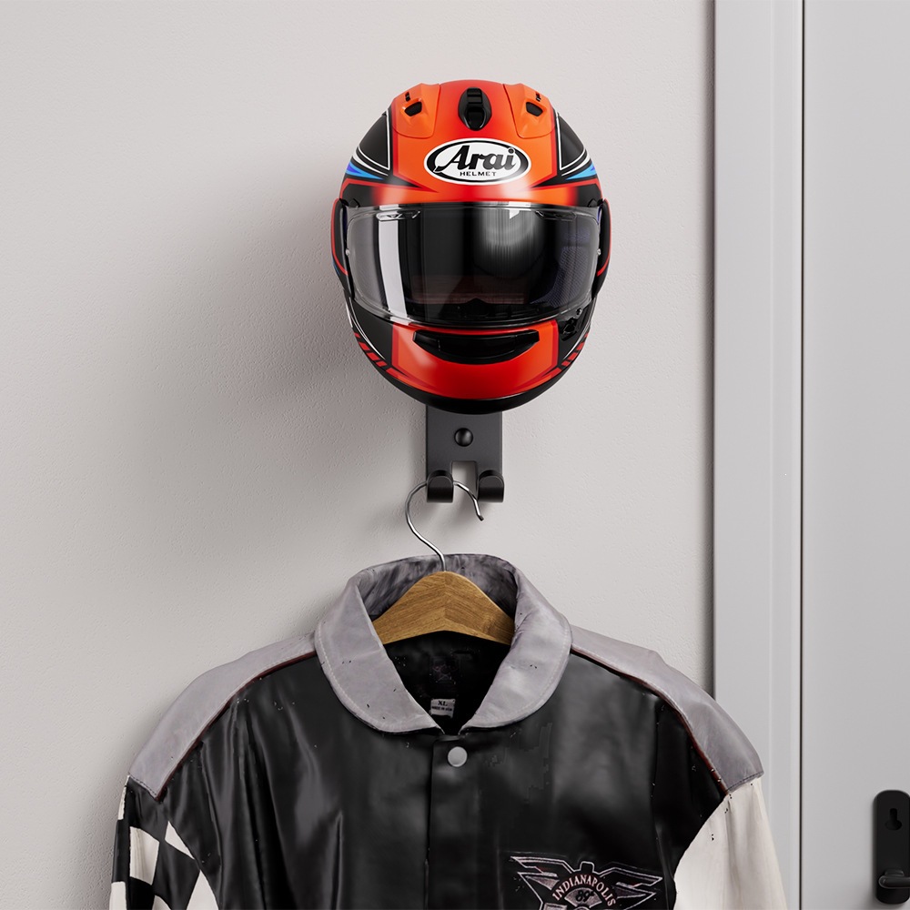 Cross-border motorcycle helmet rack, electric vehicle motorcycle hat storage wall-mounted safety helmet display rack, wall-mounted hat holder