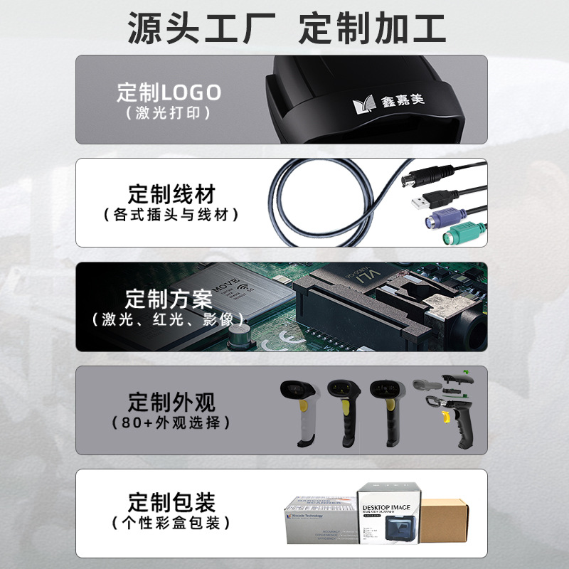 Escáner de código QR, pistola de código de barras Bluetooth con cable e inalámbrico, escáner de biblioteca de supermercados, escáner de código expreso de logística