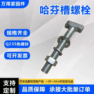 8.8级热镀锌哈芬槽t型螺栓 管廊预埋槽道专用螺栓幕墙专用t型螺丝