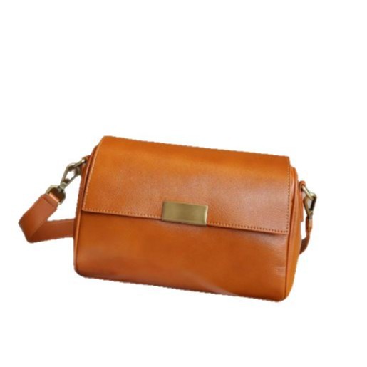 Vegetable Tanned Top Grain Cowhide Women's Shoulder Bag - Fashionable Multi-Compartment Large Capacity Practical Motorcycle Square Bag - Thumbnail 5
