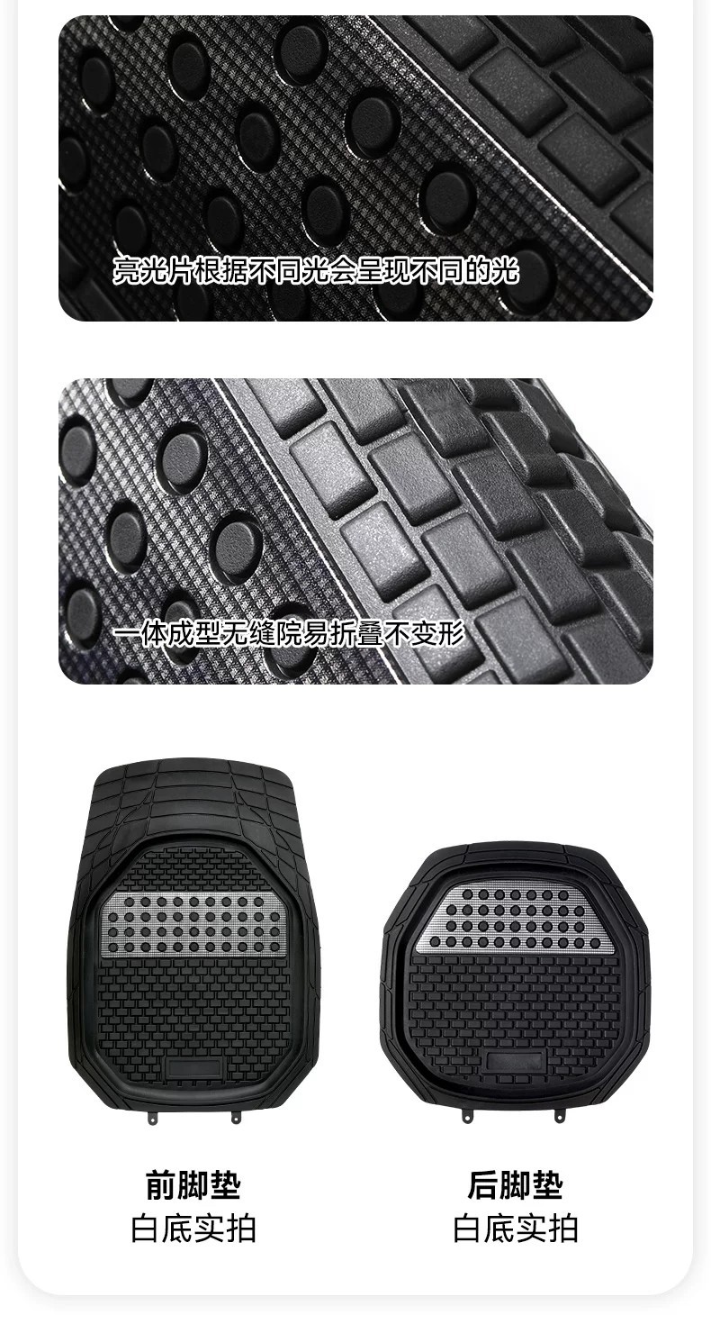 New universal car floor mat for the driver's side, waterproof, non-slip, dirt-resistant, cuttable silicone carpet-style mat