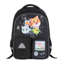 跨境中小学生定制游戏机印花双前袋双层背包来图大容量书包订做