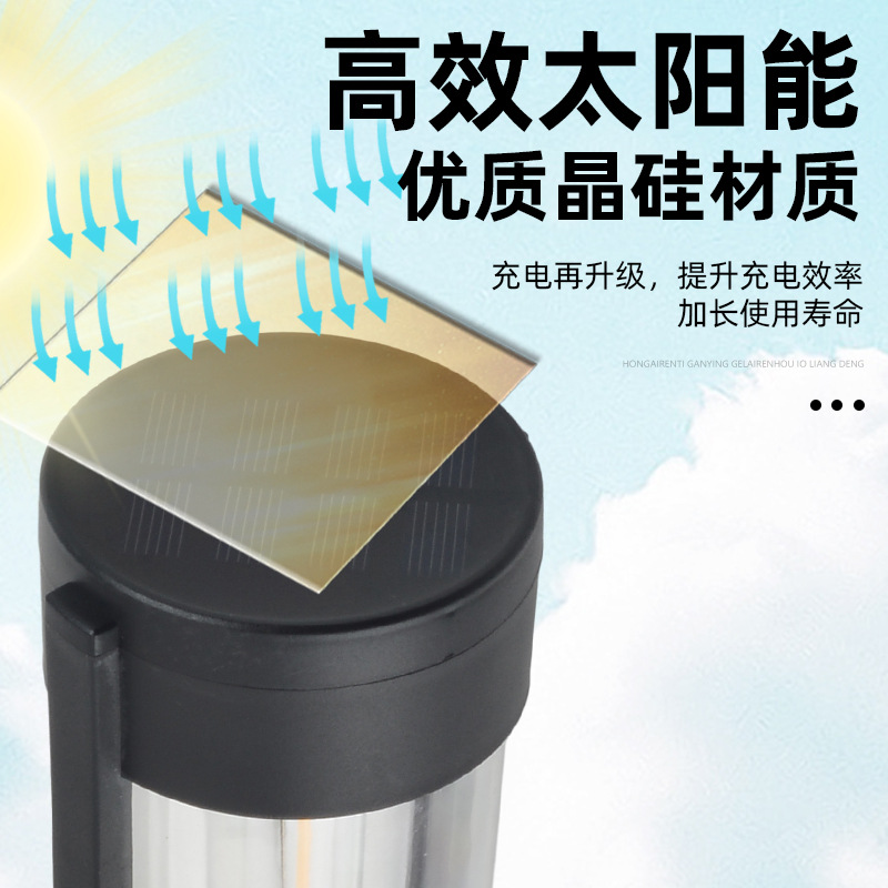 Luz solar transfronteriza jardín exterior decoración de jardín impermeable lámpara de césped luz inteligente de control de luz luz luz exterior