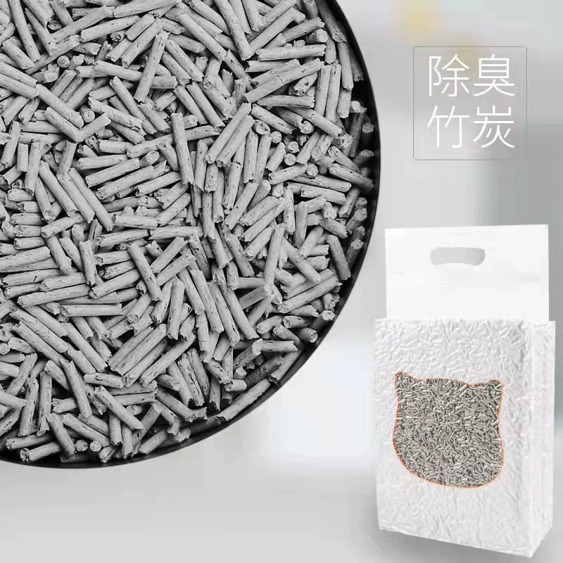 Бамбуковый уголь черный Технологический аромат тофу для кошачьих туалетов 2,2 кг дезодорант и удаление запаха товары для домашних кошек закуски почвенный наполнитель для кошачьих туалетов