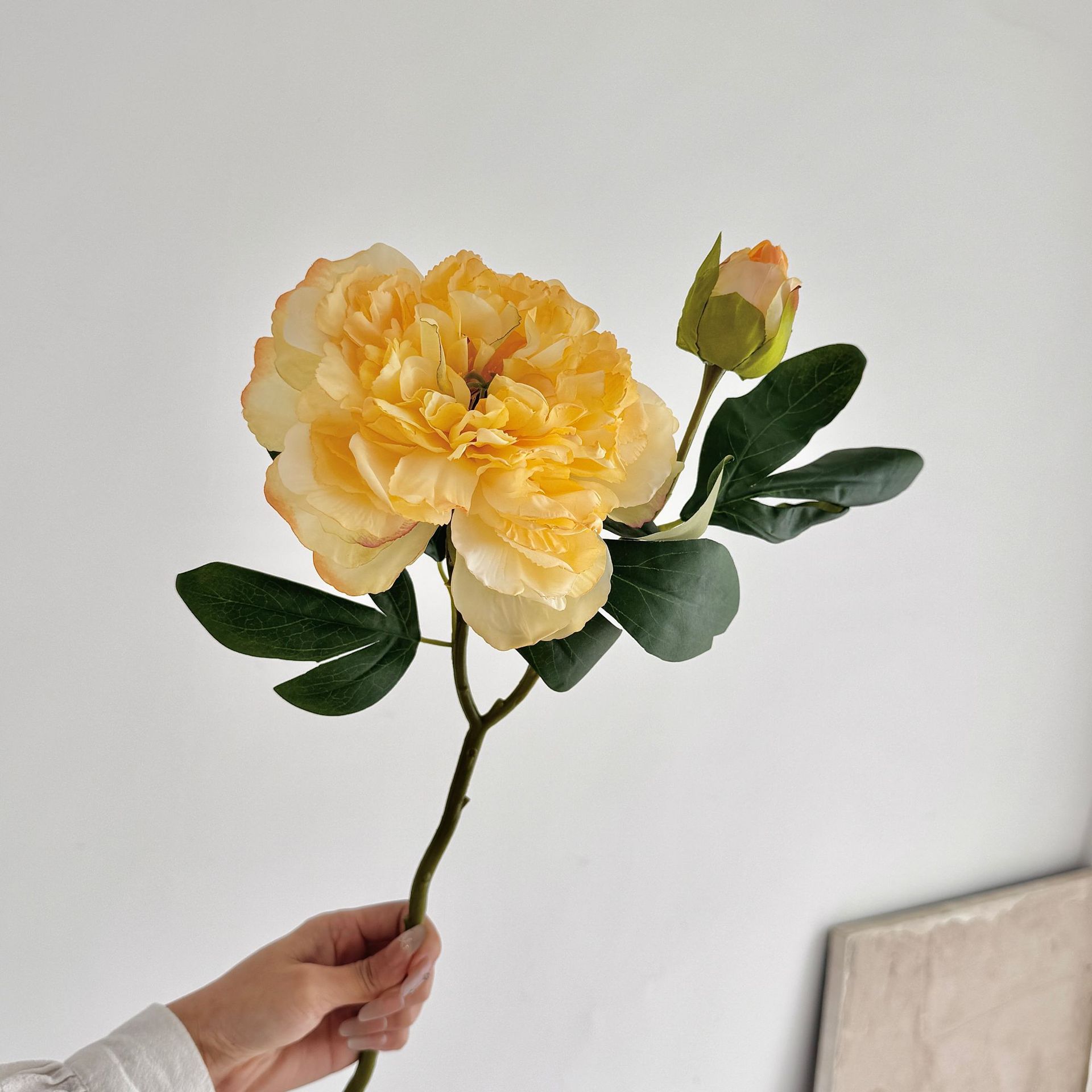 Advancado de alta calidad, peonía, peonía, flor artificial, decoración de flores falsas, mesa de comedor de la sala de estar, ramo de flores secas, decoración de flores