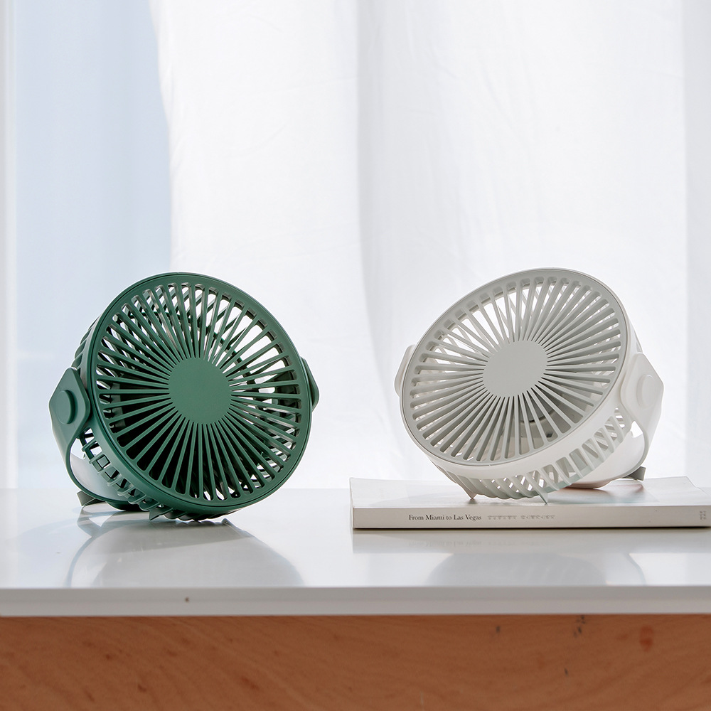 F35迷你吊扇宿舍學生小風扇靜音蚊帳床上便攜usb桌面充電風扇露營