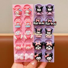 Children's hair tie, cute cartoon series Kuromi headband, for girls, hair tie, high elasticity elastic band, girl hair clip