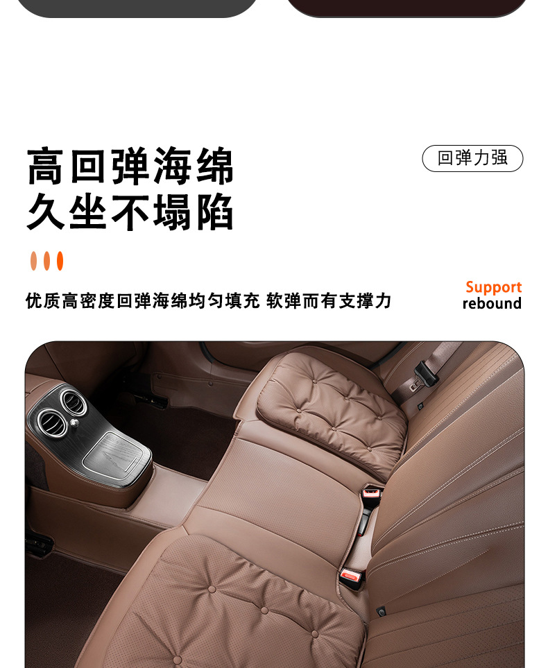 High-End Car Seat Cushion, Anti-Fouling Leather Car Seat Cushion, Universal Breathable and Comfortable Nappa Seat Cushion for All Seasons, Car Interior Accessories