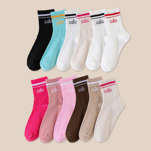Fashion Sports Socks Knee-High Socks Spring and Summer Style Unisex Long Socks Wearable Versatile Breathable Yoga Socks Wholesale