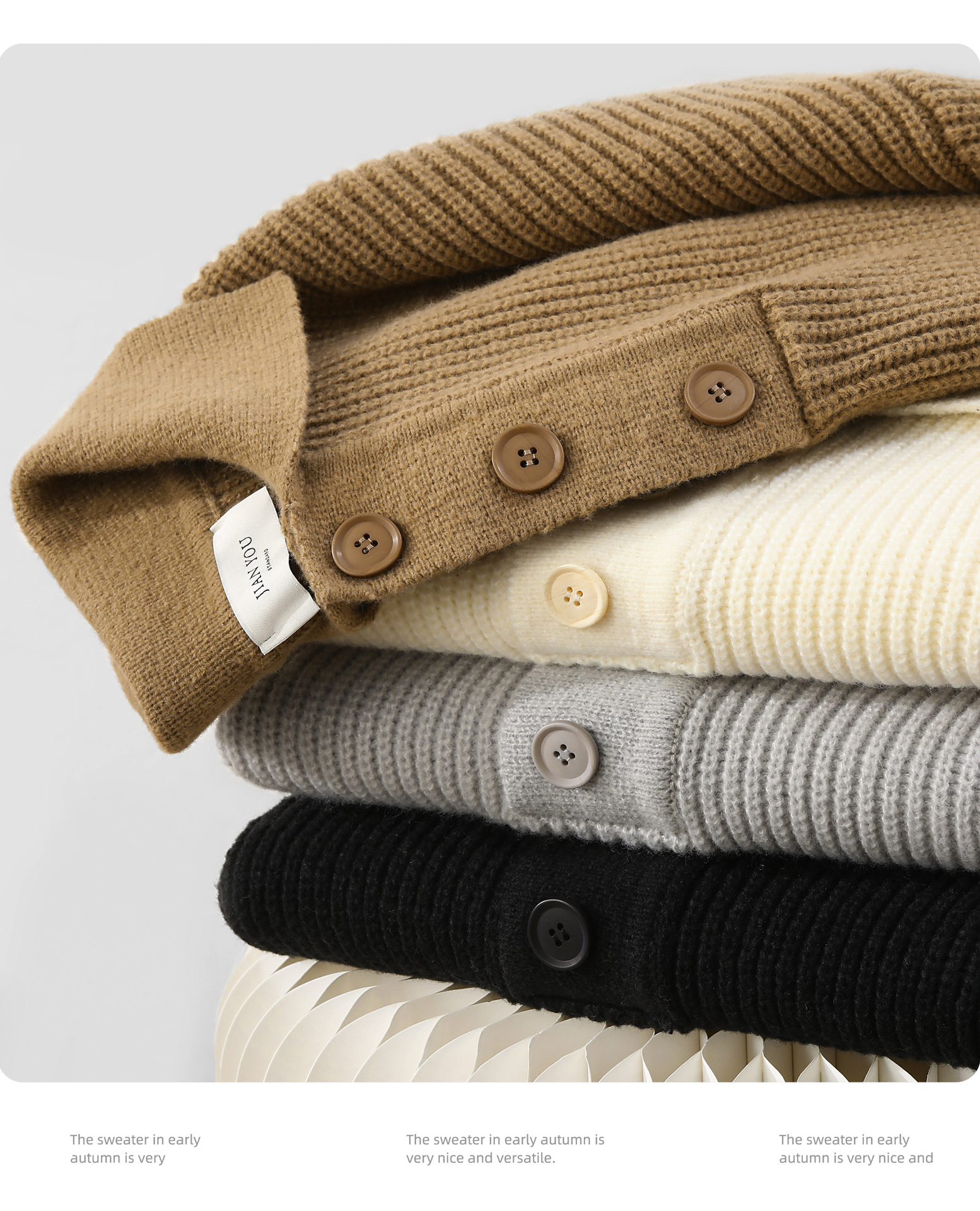 Men's Plus Size Polo Knit Sweater Casual Long Sleeve Pullover_voghion.com