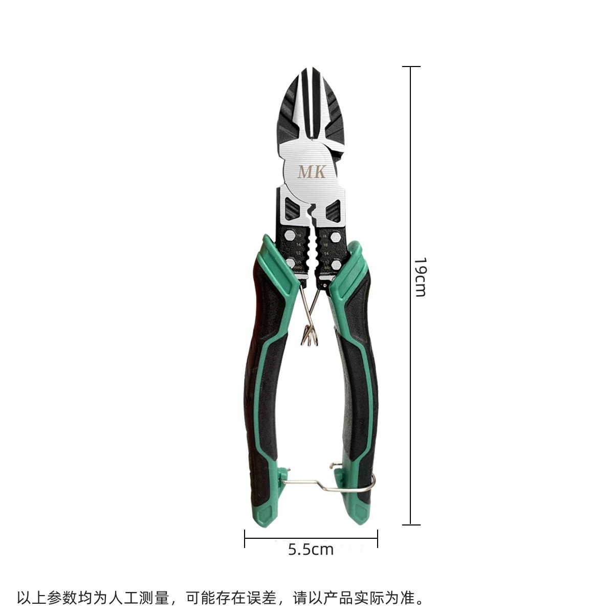 Ahorro de esfuerzo de bobinado crimpado de corte de boquilla inclinada multifuncional pinzas para alambre de acero de corte de grado industrial