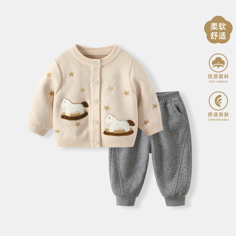 婴儿毛衣2025新款男宝宝针织衫上衣秋装儿童开衫衣服男童毛线衣|undefined