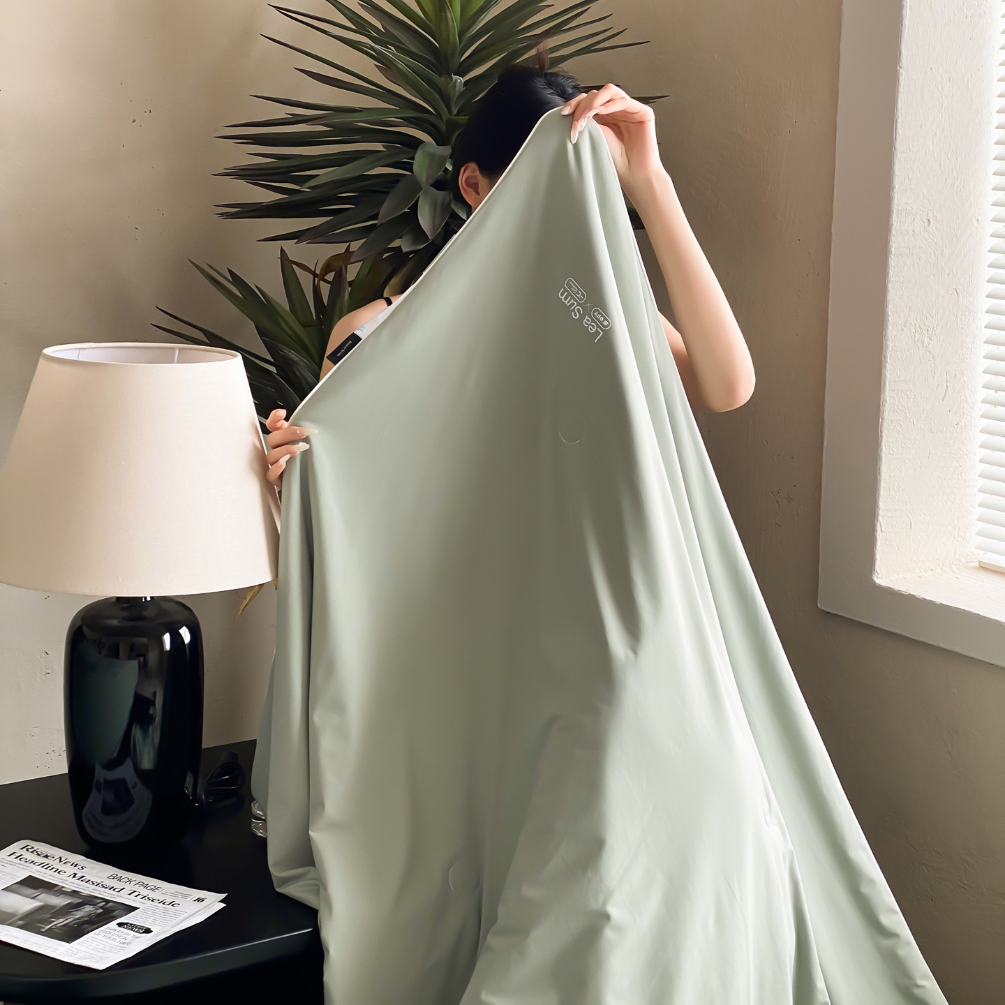 Cooling Antibacterial Ice Silk Bedding Set For Comfortable Sleep_voghion.com