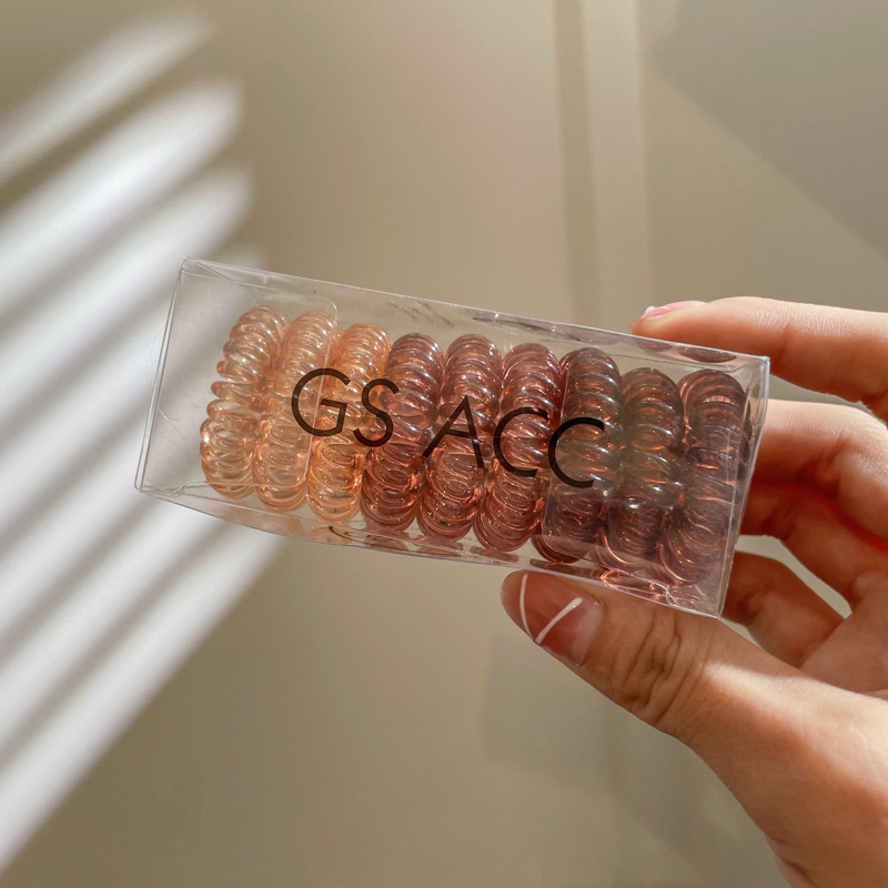 Línea telefónica transparente banda de pelo sin costuras cuerda de pelo de verano femenino banda de goma de verano corbata femenina cabeza 2022 nuevo tocado cuerda de pelo