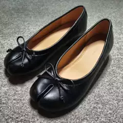 Women's 2025 New Arrival Versatile Retro Split-Toe Hoof-Style Low-Cut Chunky Mid-Heel Bow Shoes
