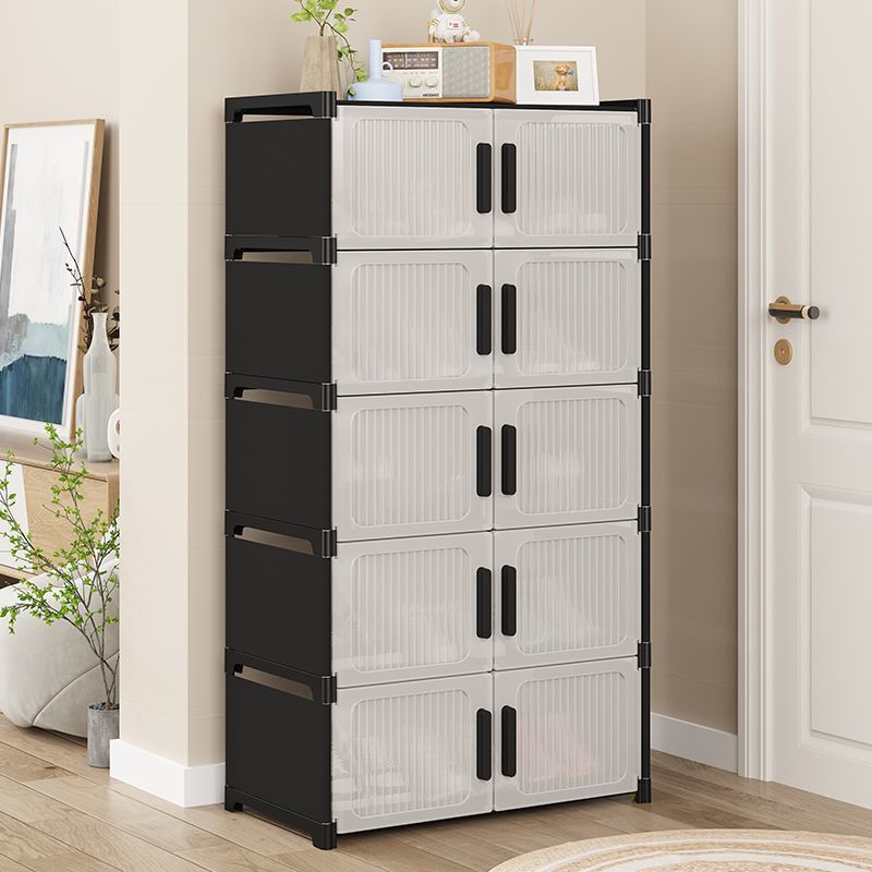 Simple Shoe Cabinet Household Multi-Layer Door Opening Storage Cabinet Corridor Bedroom Dust-Proof Shoe Rack Rental House Shoe Cabinet at the Door