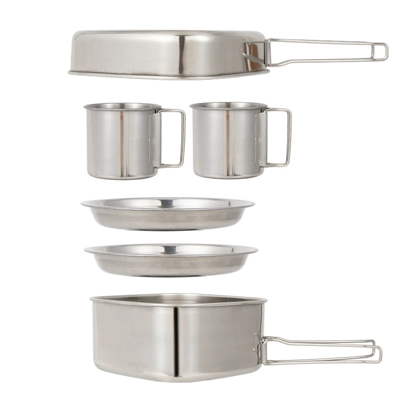 Travel handheld set stainless steel, equipment, 6 pieces