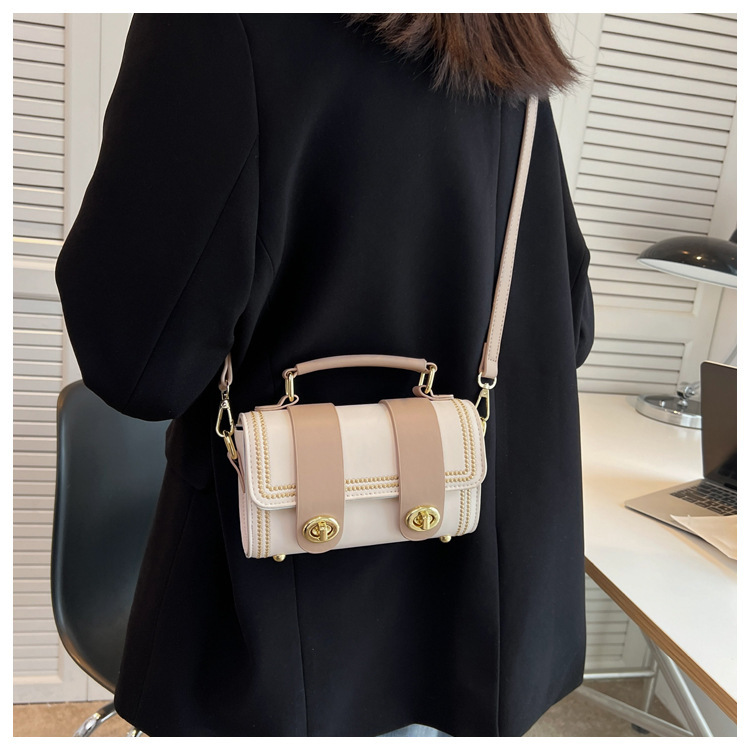 Women's Crossbody Bag Textured Contrasting Colour Shoulder Bag_voghion.com