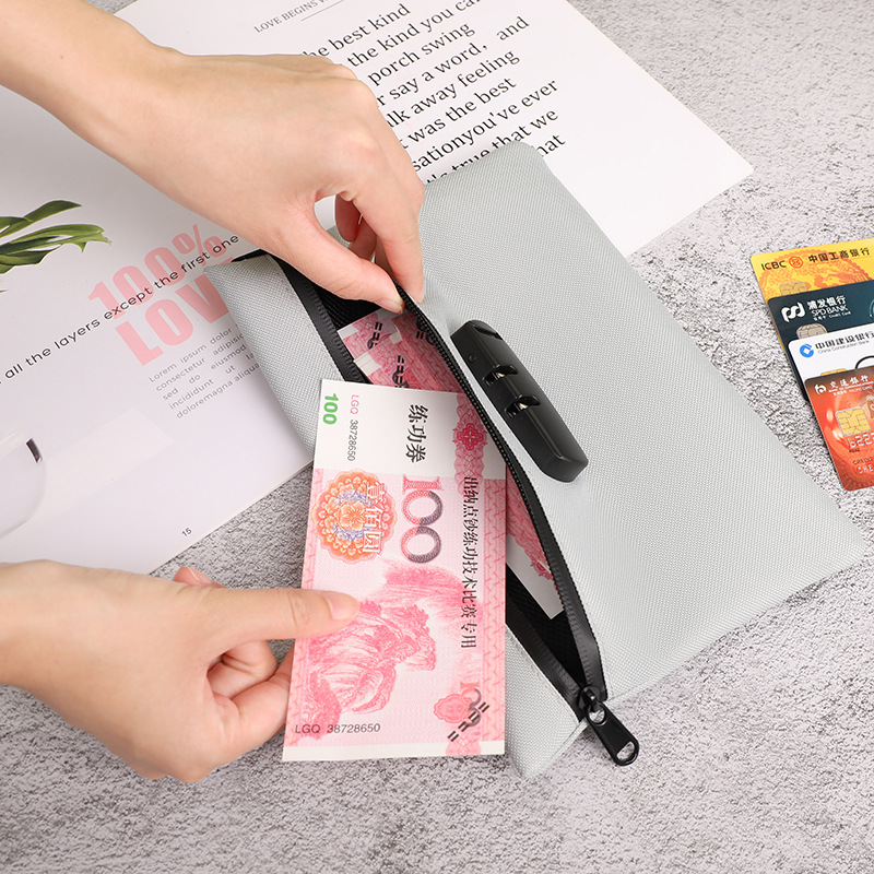 跨境密码锁钱包防丢护照户口本银行卡证件包ipad电脑数据线收纳包