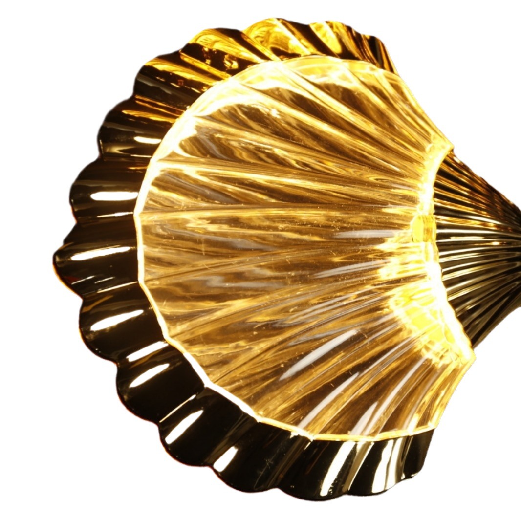 Acrílico luminoso cinco cabezas lámpara de concha escenario diseño colgante LED lámpara decorativa lámpara de boda led luz super brillante