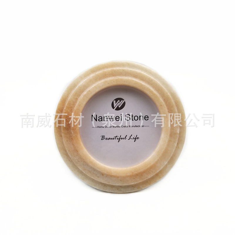 Creative Natural Marble Photo Frame Light Luxury Living Room Bedroom Photo Decoration Photo Frame Round Marble Photo Frame
