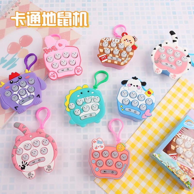 Children's Press-And-Play Puzzle Toy for Girls, Educational Whack-A-Mole Game Console, Quick-Push Stress-Relief Toy