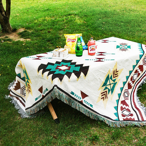 Outdoor Camping Tablecloth Instagram Style Multifunctional Rectangle Camping Tablecloth Bohemian Portable Picnic Cloth Bonfire