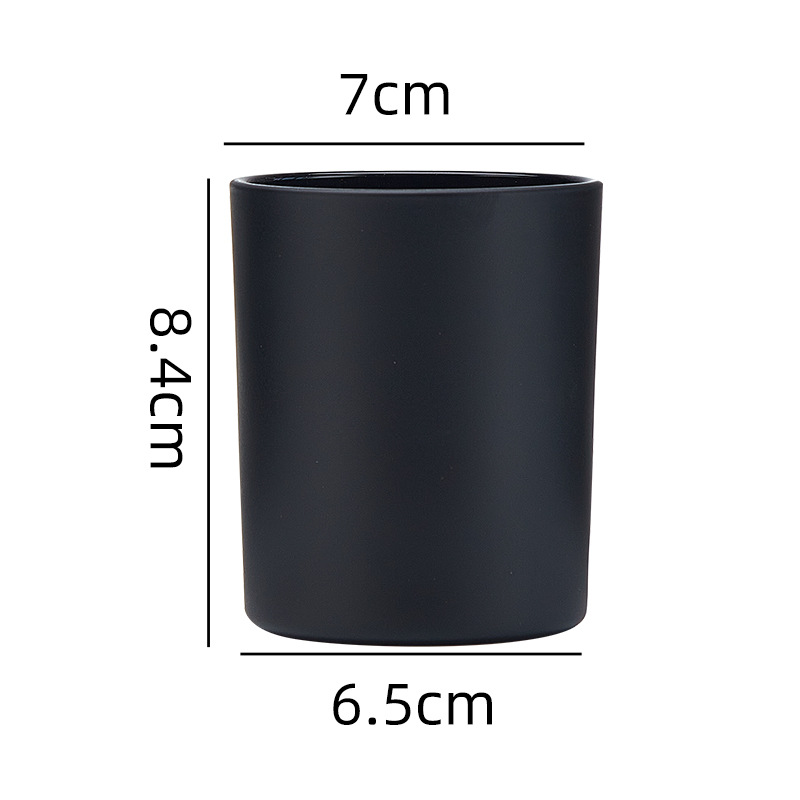 Taza de vela de alto valor, candelabro de vidrio, taza vacía gruesa esmerilada, taza de aromaterapia sin fuego de color, decoración de interiores