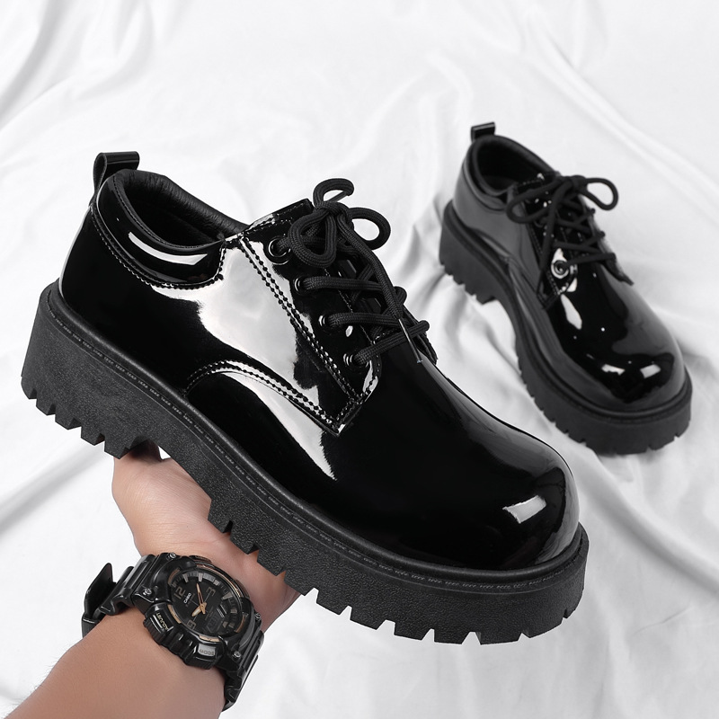 Spring Season Wenzhou Men's Leather Shoes, Formal Business Style, British Derby, Wide Toe, Casual Trendy Shoes, Glossy Finish, High-End Feel Spring Season Wenzhou Men's Leather Shoes, Formal Business Style, British Derby, Wide Toe, Casual Trendy Shoes, Glossy Finish, High-End Feel