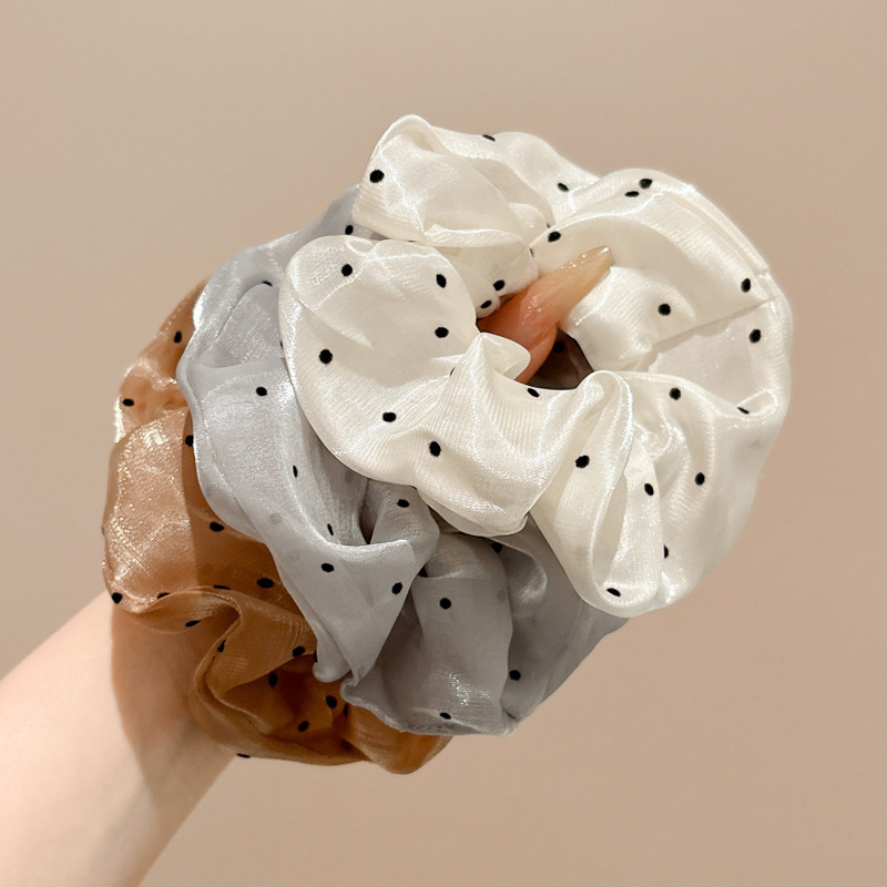 Simple ins viento lunares intestino grueso lazo para el cabello femenino 2025 nuevo estilo de alta gama cuerda para el cabello cuerda para la cabeza de cola de caballo accesorios para el cabello