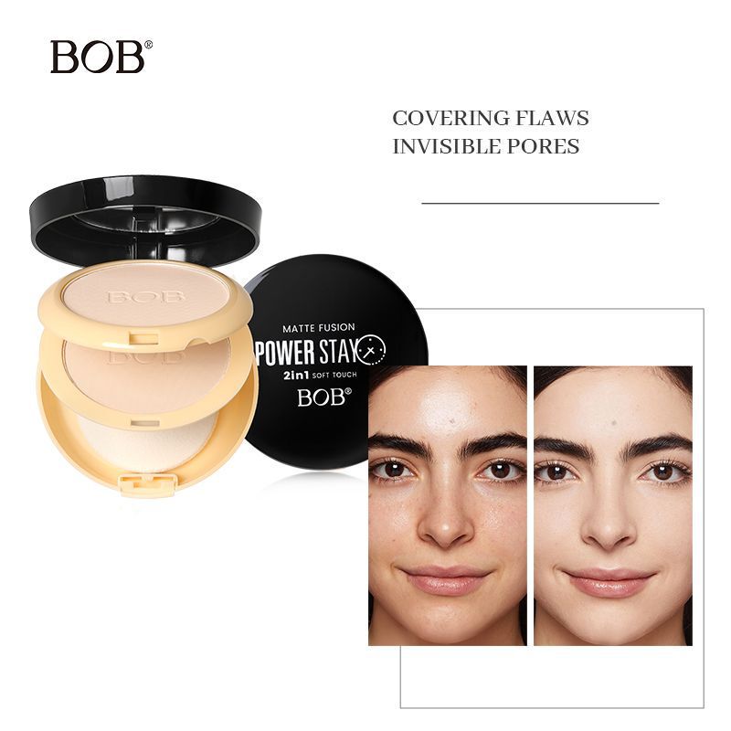 BOBの二層メイクアップパウダー、オイルコントロール、メイクアップ、パウダーフリーメイクアップ、メイクオフ、長時間持続するコンシーラー、ブライトニング、輪郭補正を越境で提供|undefined
