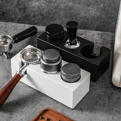 黑白塑料咖啡壓粉座填壓座布粉壓粉器咖啡手柄支架粉錘收納底座