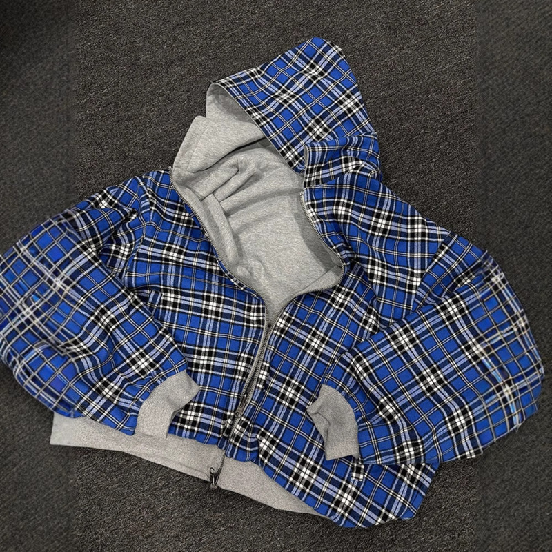 2025年秋冬时尚单品上衣双面拉链连帽服街头潮流欧美跨境服装|undefined