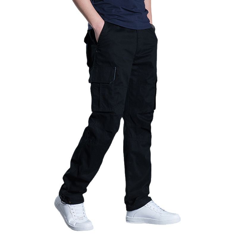 Manufacturer's Spring Multi Pocket Work Pants For Men, Loose Fit Plus Size, Pure Cotton Casual Pants, High-quality Trendy Men's Clothing_voghion.com