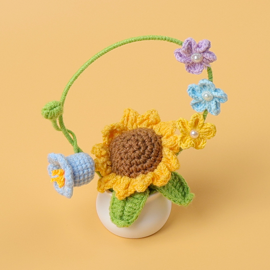 Azul Suzuki + No me olvides - girasoles Cesta en maceta